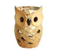 MONMOB 4.7 Inch Ceramic Owl Oil Warmer Aromatherapy Burner/Tea Light Candle Holder Oil Burner/Essential Oil Warmer Candle Holder/Wax Warmer Ideal Gifts for Women, Mom or Birthdays