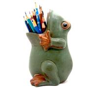 MONMOB 7" Ceramic Frog Shaped Plant Pot/Bonsai Pot/Flower Pot/Succulent Planter/Candy Dish/Pencil Holder Multipurpose Pot for Women, Mom or Birthdays