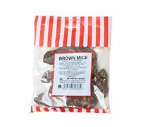 Monmore Confectionery Brown Mice 140g | Chocolate Flavour Candy Mice | Classic Sweetshop Favourite | Fun Shape for Kids | Great for Treat Bags & Gifting