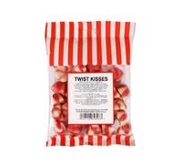 Monmore Confectionery Twist Kisses 140g | Red & White Jelly Sweets | Fruity Flavour with a Chewy Twist | Great for Gifting, Snacking & Sharing