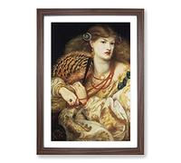 Monna Vanna by Dante Gabriel Rossetti Framed Print | A2 Walnut Framed Wall Art | Ready to Hang | Modern Nature Picture | Living Room Bedroom Lounge Office