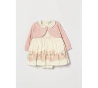 MONNALISA Girl's Cotton Dress with Bloomers and a Peter Pan Collar - Size: 3M - unisex