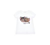 Monnalisa Girls White Cotton Diamanté Jerry & Cherie T-Shirt-11 Years