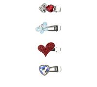 Monnalisa heart butterfly hair accessories - Silver One Size
