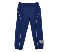 Monnalisa heart-patch tracksuit bottoms - Blue 3-4-10-12