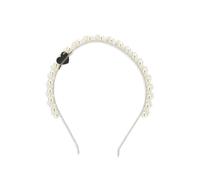 Monnalisa pearl heart headband - White One Size