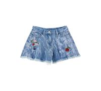Monnalisa rhinestone-embellished denim shorts - Blue 12