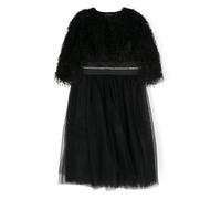Monnalisa rhinestone-embellished tulle dress set - Black 8-12