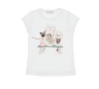 Monnalisa Teen White Friends T-Shirt-6 Years
