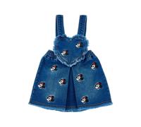 Monnalisa x Disney Minnie Mouse-embroidered dungarees - Blue 4-6-8