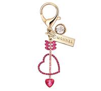 MONNEL MC523 Crystal Cupid's Love Arrow Lobster Clasp Charm for Women with Velvet Bag (Rose Pink,1 Piece)