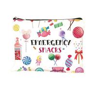 MONNYCAR 1 pc Cute Snack Bag for Travel, Weekend Getaways, and Makeup - Organize Your Cosmetics and Emergency Snacks - Ideal Gift for Friends, Sisters, and Trip - Fashionable and Functional, white