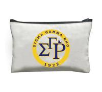 MONNYCAR Delta Sorority Elephant Makeup Bag, Casual Cosmetic Pouch with Zippered Pocket, Lightweight, Foldable, Hand Wash, Travel Accessory for Women, white, F0303