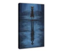 Mono Character Little Nightmares Game Cover Dormitory Bedroom Wall Art Deco Poster Canvas Poster Wall Art Decor Print Picture Paintings for Living Room Bedroom Decoration 08x12inch(20x30cm)