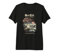 Mono No Aware Japanese Cherry Blossom Ocean Waves Art Premium T-Shirt