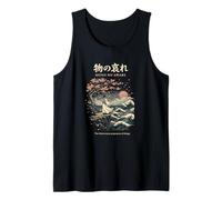 Mono No Aware Japanese Cherry Blossom Ocean Waves Art Tank Top