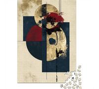 Mono No Aware No. 16 - Sumi-E Japanese Floral Jigsaw Puzzle, 1000 Piece