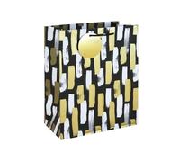 Mono Paint Strokes Gift Bag Large Black Pack of 6 37013-2C