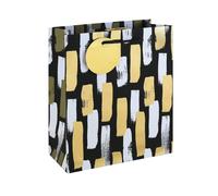 Mono Paint Strokes Gift Bag Medium Black Pack of 6 37013-3C