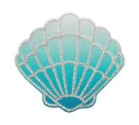 Mono Quick 1205 x Seashells iron-on transfers, pink, purple, turquoise, blue - sea appliqué (12055 - turquoise)