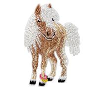 Mono Quick 14618 Horse Pony White/Brown Appliqué Iron-On Patch for Clothing
