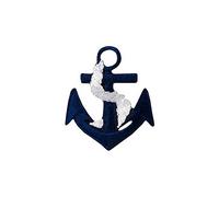 Mono-Quick and GmbH Home Fashion Applique Iron-On Patch for Clothing, Anchor, Small, Blue / White Pack of 1