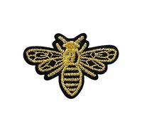 Mono-Quick Patch, Iron-On Transfer Design Bee Black Gold 4.0 x 3.0 cm, 1 Piece