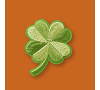 Mono-Quick Clover Plant Luck Iron-on Patches Vintage 4,8 x 3,8 cm for Adults with Fabric Cotton Textile Original Quality, Flower Mushroom Clothes Trousers Jeans Custom Adhesive