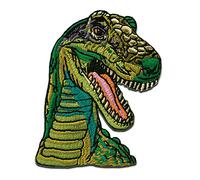 Mono-Quick Dinosaur Iron-on Patches Reptiles 6,9 x 5 cm for Kids with Fabric Cotton Textile Original Quality, Sewable Adhesive Clothes Trousers Jeans Sew Repair Hole