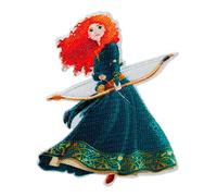 Mono Quick Disney Princess Appliques, Iron-on Patches, Ariel, Vaiana, Mulan, Belle and Much More (14084 - Merida)