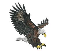 Mono-Quick Eagle Bird Iron-on Patches Birds 6,3 x 5,5 cm for Kids with Fabric Cotton Textile Original Quality, Sewable Adhesive Clothes Trousers Jeans Sew Repair Hole