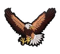 Mono-Quick Eagle Bird Wings Iron-on Patches Birds 16 x 12 cm for Kids with Fabric Cotton Textile Original Quality, Sewable Adhesive Clothes Trousers Jeans Sew Repair Hole