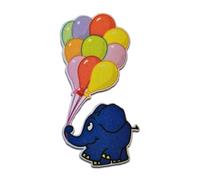 Mono-Quick Elephant Mouse Iron-on Patches Animals 7 x 4 cm for Kids with Fabric Cotton Textile Original Quality, Dog Cat Adhesive Clothes Trousers Jeans Sew Repair