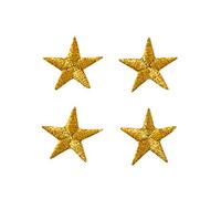 Mono Quick GmbH Applications Fashion and Home Iron-on Stars Approx. 1.7 cm Gold Pack of 4.