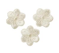 Mono Quick GmbH Applique - Kids and Hits - Iron-On Flowers Cream - Pack of 3