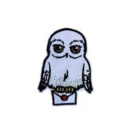 Mono-Quick Harry Potter Hedwig Owl Iron-on Patch 4,4 x 6 cm for Adults Kids with Wizard Magic Hogwarts Fan, Clothing Jeans Denim Birthday Gift