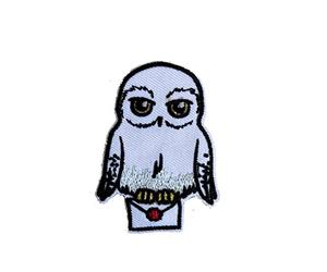 Mono-Quick Harry Potter Hedwig Owl Iron-on Patch 4,4 x 6 cm for Adults Kids with Wizard Magic Hogwarts Fan, Clothing Jeans Denim Birthday Gift