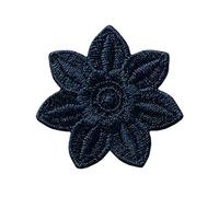 Mono-Quick Iron-On Patch Appliqué for Iron-On Flower Blue Dark Blue 3.5 cm