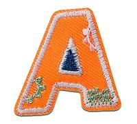 Mono-Quick Letter A Multicolour Iron-on Letter Patch 3,2 x 3,2 cm for Kids Adults with Personalised Name Initials Monogram, Letters Numbers Custom Transfer Football Decoration
