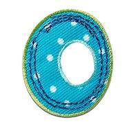 Mono-Quick Letter O Multicolour Iron-on Letter Patch 3 x 3,5 cm for Kids Adults with Personalised Name Initials Monogram, Letters Numbers Custom Transfer Football Decoration