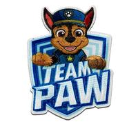 Mono-Quick Paw Patrol Team Chase Iron-on Patch 6,5 x 4,8 cm for Kids with Super Pups Dog Hero Adventure, Clothing Jeans Denim Birthday Gift