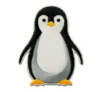 Mono-Quick Recycle Penguin Animal Think Green Iron-on Patches Birds 5 x 4 cm for Kids with Fabric Cotton Textile Original Quality, Owl Eagle Adhesive Clothes Trousers Jeans Sew Repair