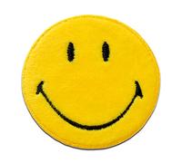 Mono Quick Smiley Soft - Iron On Patches Adhesive Emblem Stickers Appliques, Size: 5 x 4,6 cm