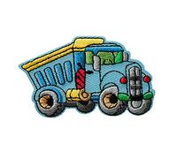 Mono-Quick Truck Lorry Iron-on Patch 5,3 x 3,5 cm for Kids with Farm Construction Action Toy Original, Patches Clothing Jeans Denim Crafts Birthday Gift