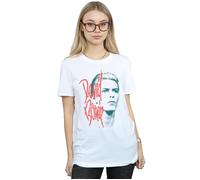 Mono Stare Cotton Boyfriend T-Shirt David Bowie White XXL