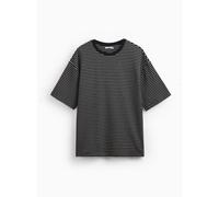Mono Stripe Print Relaxed Fit T-Shirt S