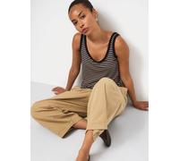 Mono Stripe Print Relaxed Fit Vest XL