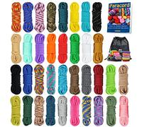 MONOBIN 36 Colors 10ft Paracord 550 Combo kit, Paracord Bracelets Making kit - Multifunction Paracord Rope with Instruction for Making Lanyard, Dog Collar, Idea for Gift (36 Colors-A)