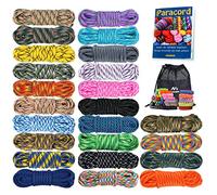 MONOBIN Paracord 550 Combo kit, 24 Colors 10ft Pacture Cord Rope with Instruction, Multifunction Para Cord for Making Bracelets, Lanyard, Dog Collar, Idea for Gift (24 Colors B, M)