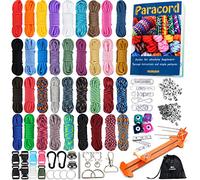 MONOBIN Paracord, 550 Paracord Combo Kit with Instruction Book - 36 Colors Multifunction Paracord Ropes and Complete Accessories for Making Paracord Bracelets, Lanyards, Dog Collars (36 Colors-Jig, L)